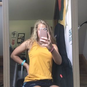 yellow tank top